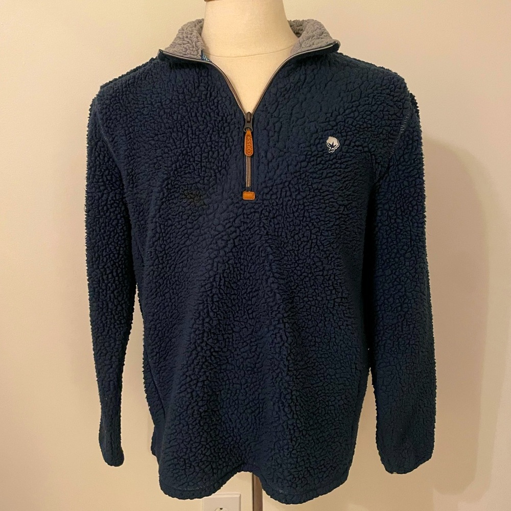 The Southern Shirt Company Navy Quarter-Zip Pullover - Size Medium
